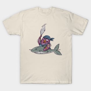 Pirate penguin cut shark T-Shirt